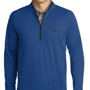 ⛳️ NIKE Golf Therma-Fit Quarter-Zip Blue Pullover Mens Size Large